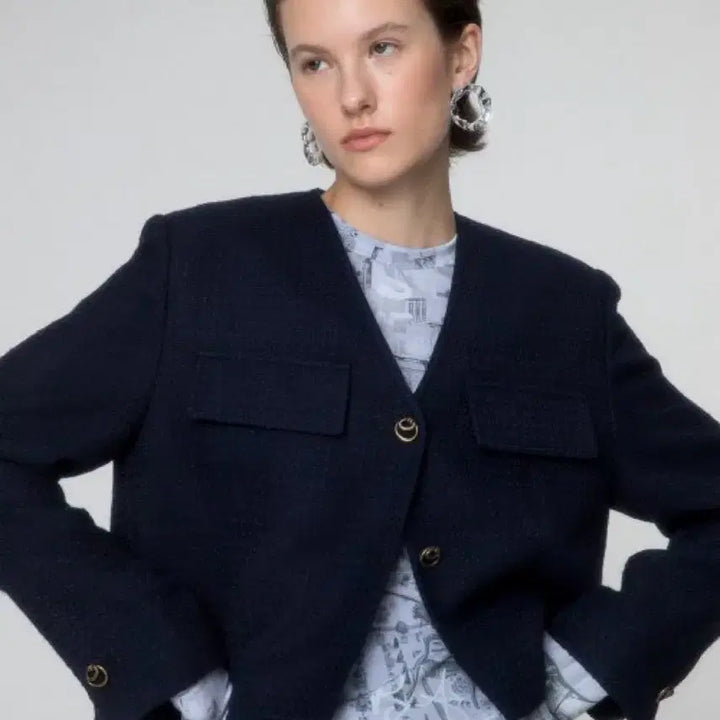 [BUNJANG] Rave Button Tweed Jacket / 레이브 버튼 트위드 자켓