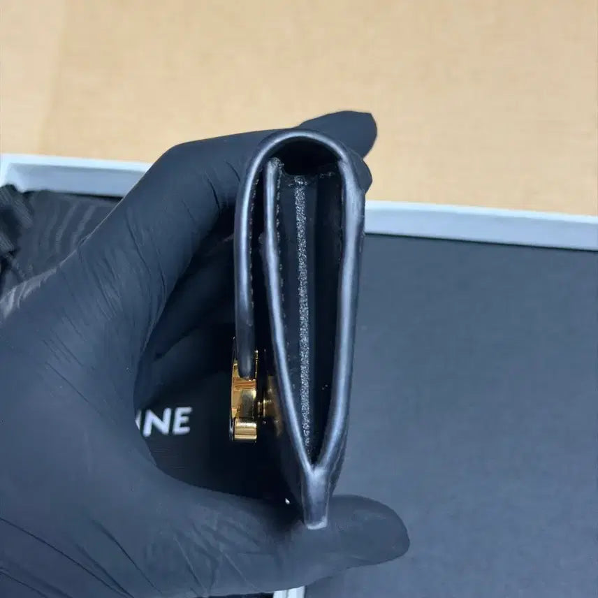 [BUNJANG] Celine Triomphe Card Wallet Black / 셀린느 트리옹프 카드지갑 블랙