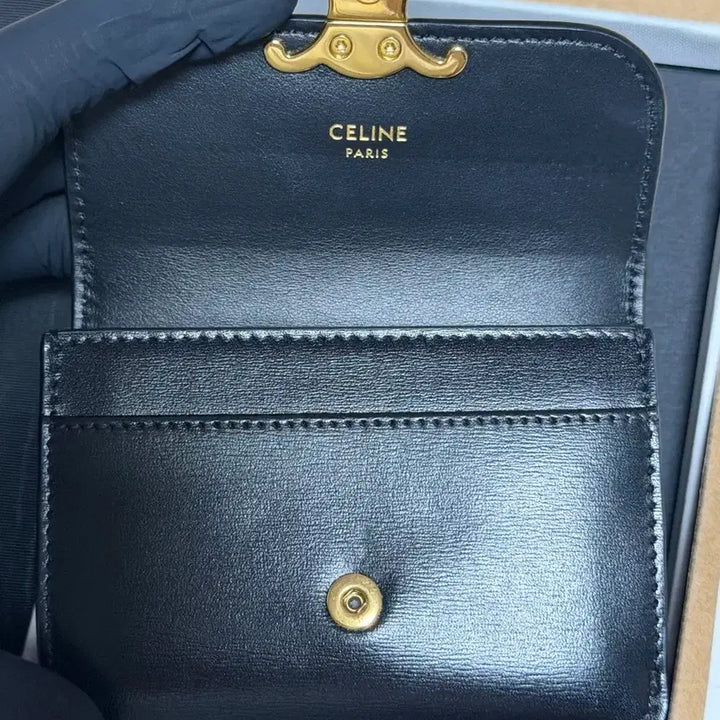 [BUNJANG] Celine Triomphe Card Wallet Black / 셀린느 트리옹프 카드지갑 블랙