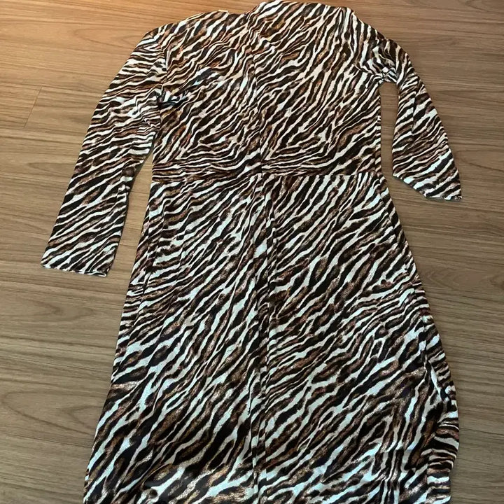 [BUNJANG] Michael Kors Zebra Print Long Sleeve Dress / Michael Kors 얼룩말 롱 슬리브 원피스 M