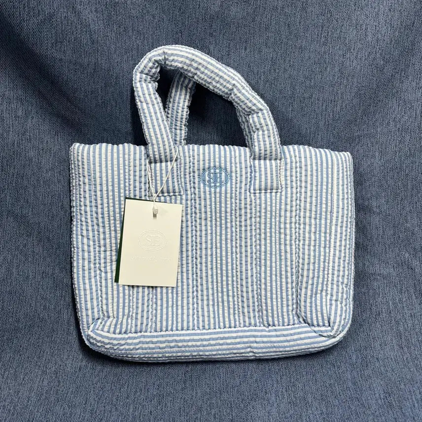 [BUNJANG] Sienne Seersucker Padded Bag / [새상품] 시엔느 시어서커 패딩백 가방