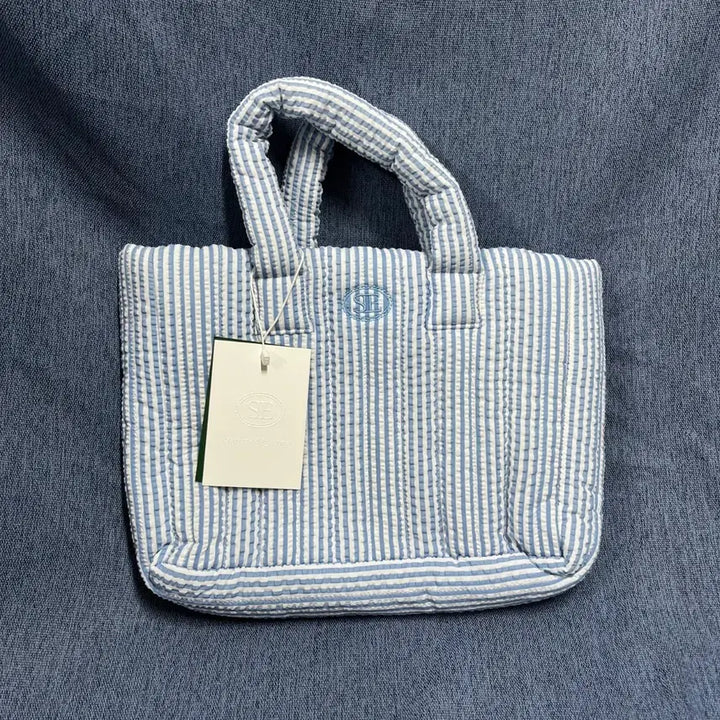 [BUNJANG] Sienne Seersucker Padded Bag / [새상품] 시엔느 시어서커 패딩백 가방