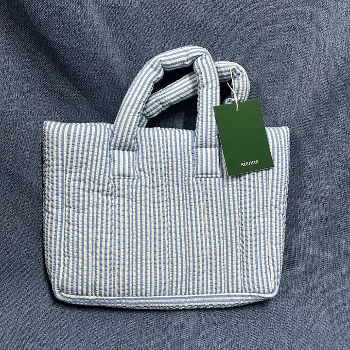 [BUNJANG] Sienne Seersucker Padded Bag / [새상품] 시엔느 시어서커 패딩백 가방