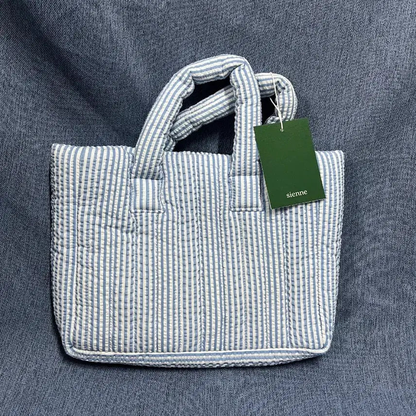 [BUNJANG] Sienne Seersucker Padded Bag / [새상품] 시엔느 시어서커 패딩백 가방