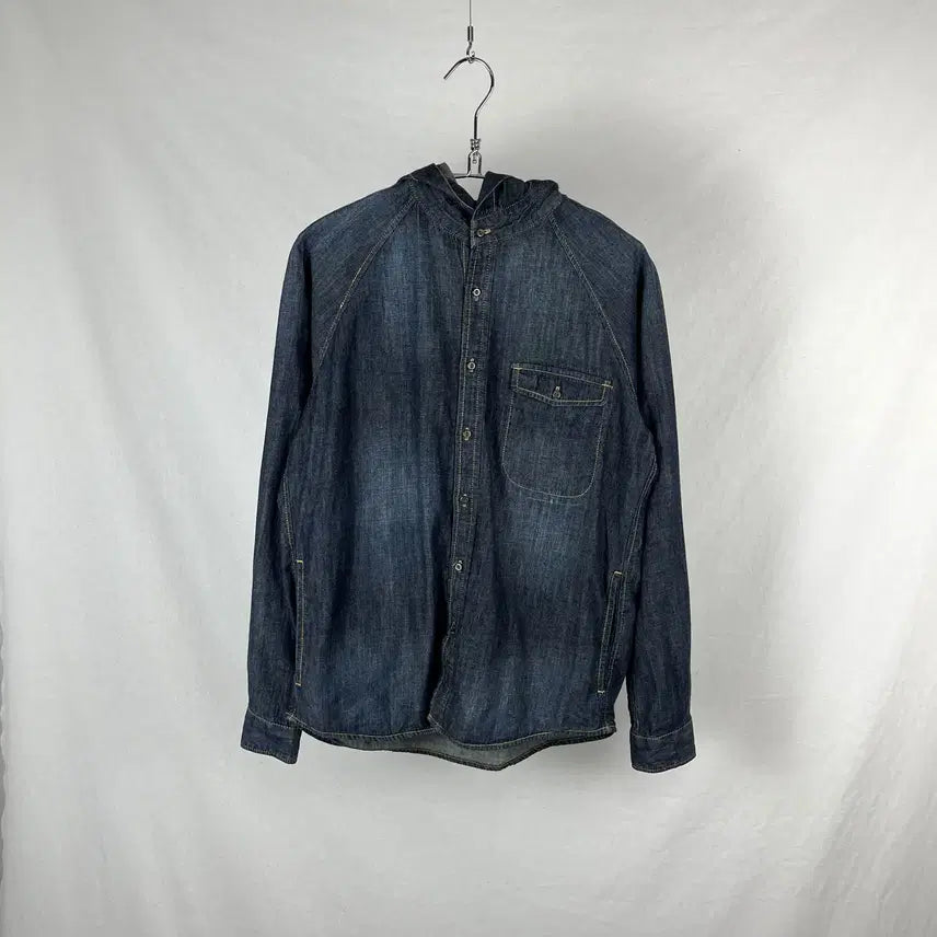 [BUNJANG] Vintage Denim Hooded Shirt / Vintage 데님 후드 셔츠