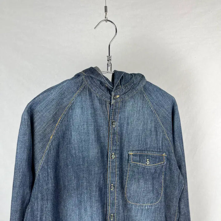 [BUNJANG] Vintage Denim Hooded Shirt / Vintage 데님 후드 셔츠