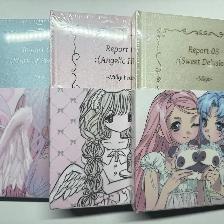 [BUNJANG] Migodo Domy Milky Heart Sticker Book Bundle / 연도문구 스티커북 -미고 도미 밀키하트 3권일괄판매