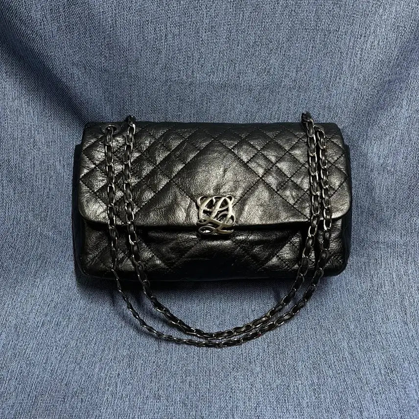 [BUNJANG] Louis Quatorze Black Quilted Chain Bag / 루이까또즈 정품 블랙 퀼팅 체인백 가방