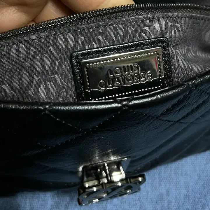 [BUNJANG] Louis Quatorze Black Quilted Chain Bag / 루이까또즈 정품 블랙 퀼팅 체인백 가방