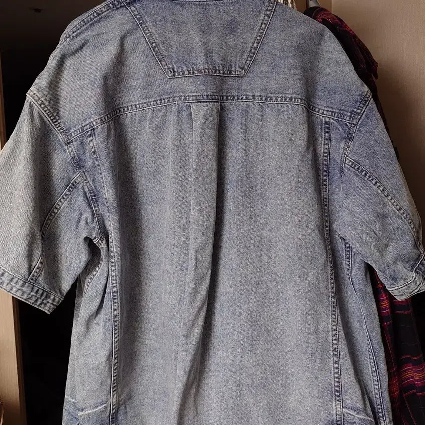 [BUNJANG] Juun.J 24SS Core Denim Short Sleeve Shirt Blue / [46/105] 준지 24SS 코어 데님 숏슬리브 셔츠 블루