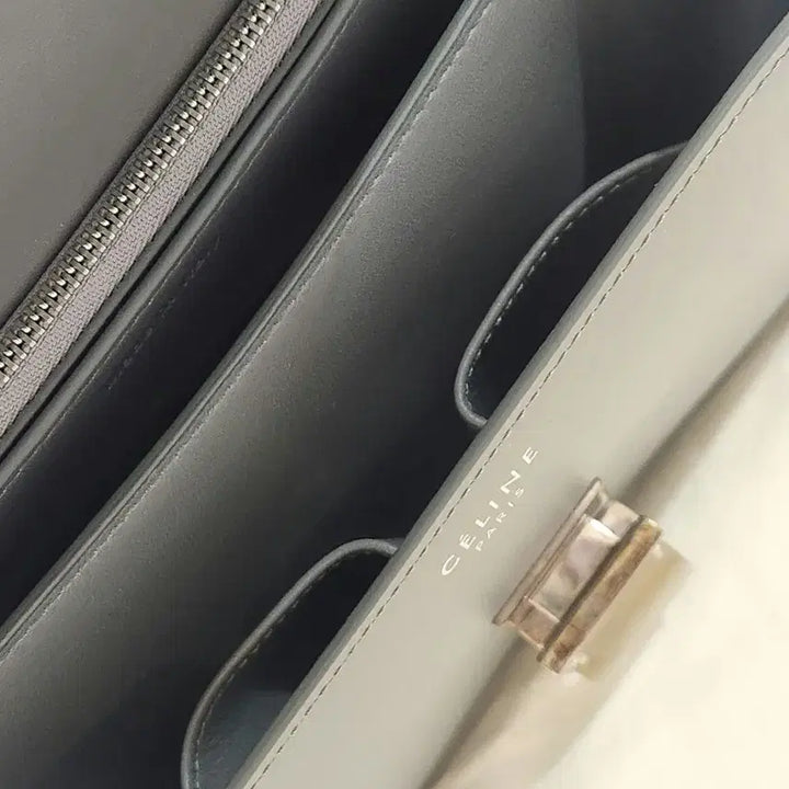 [BUNJANG] Celine Classic Box Medium Gray Handbag / 셀린느 클래식 박스 미디엄 그레이
