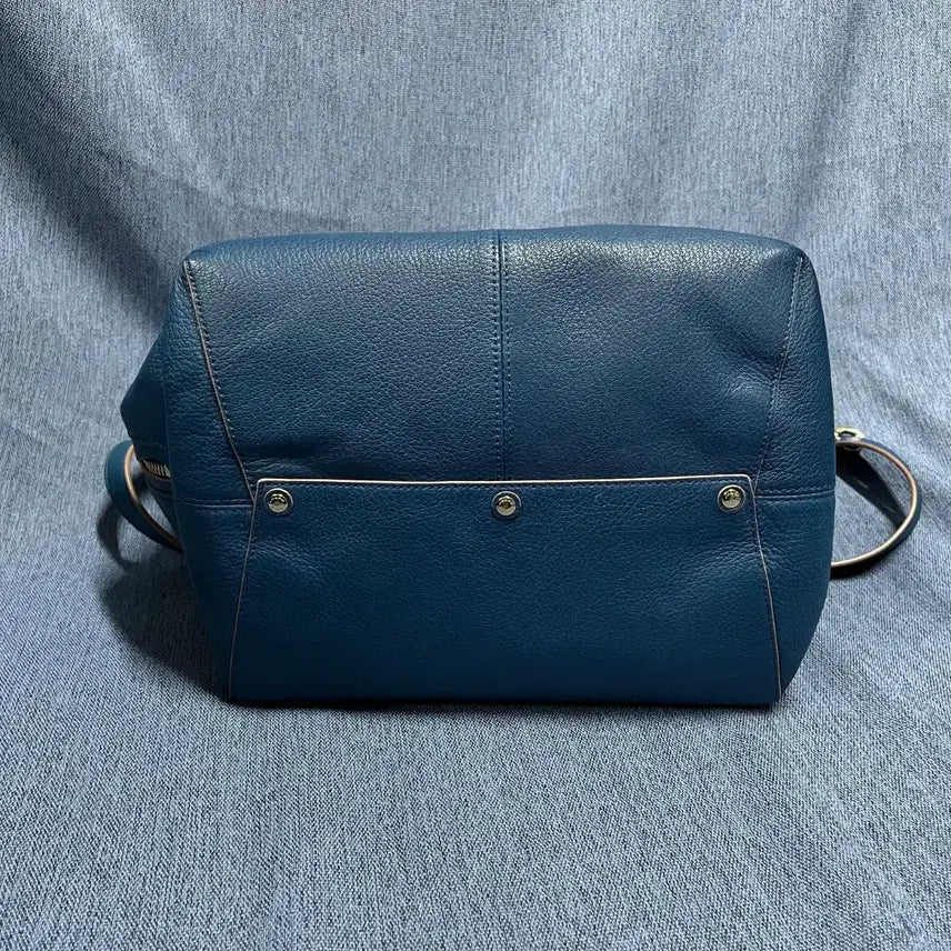 [BUNJANG] Coach Leather Bucket Bag / 코치 가죽 버킷백 블루 숄더백 크로스백 가방