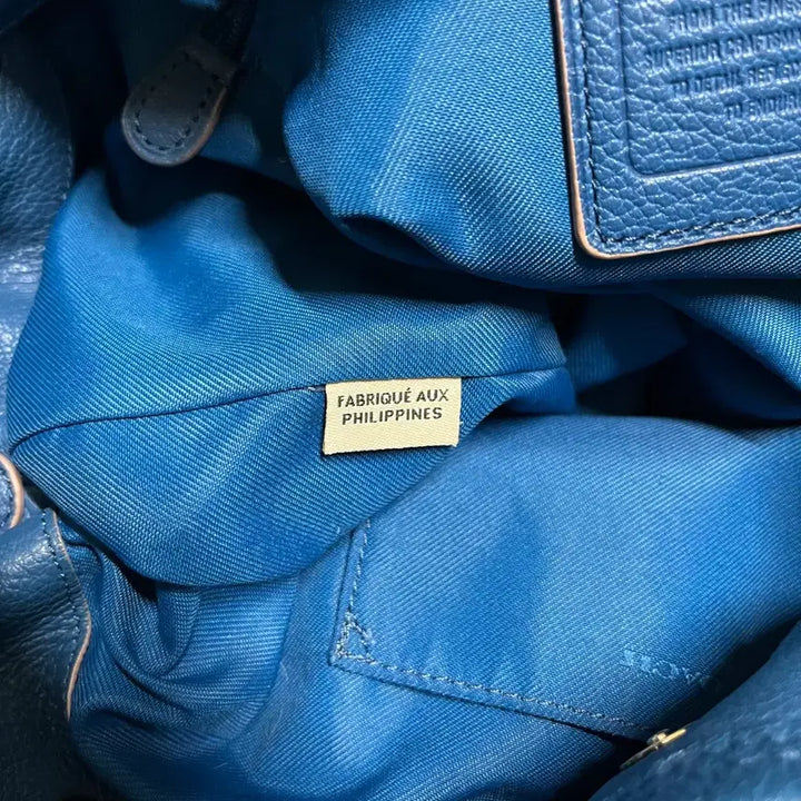 [BUNJANG] Coach Leather Bucket Bag / 코치 가죽 버킷백 블루 숄더백 크로스백 가방