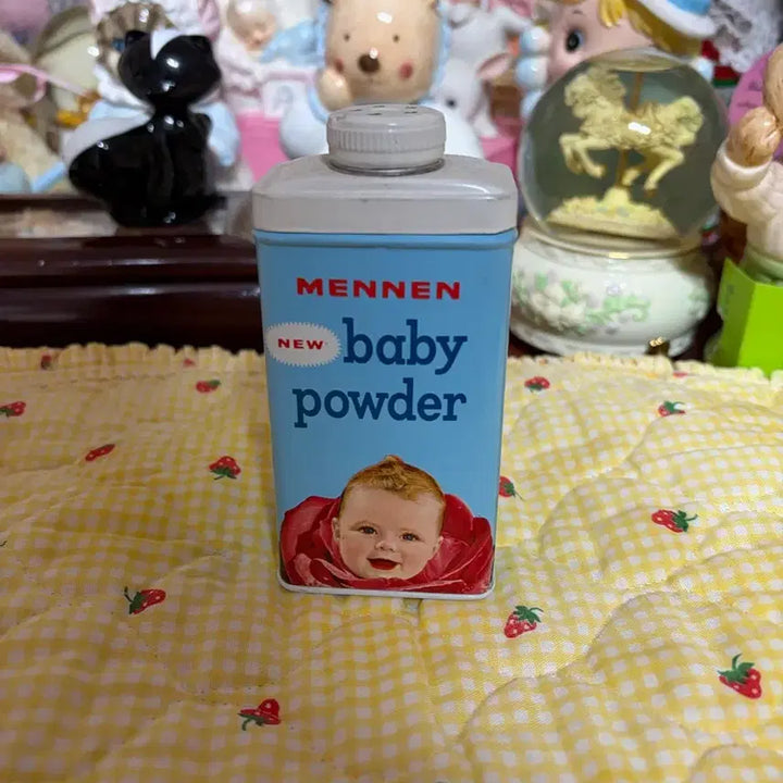 [BUNJANG] Vintage Mennen Baby Tin Powder Container Object / 빈티지 베이비 틴 파우더 오브제