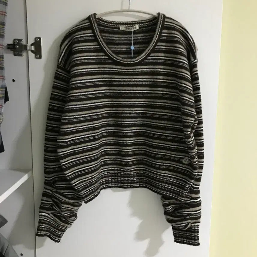 [BUNJANG] Koeseiyo Koi Stripe Knit Brown / 코이세이오 코이 스트라이프 니트 브라운 팝니다
