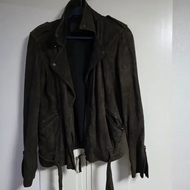 [BUNJANG] AllSaints Suede Rider Jacket Brown / 올세인츠 스웨이드 라이더 자켓 브라운