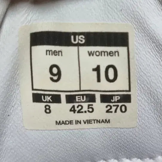 [BUNJANG] Archive Label White Sneakers 270mm / 아카이브 라벨 화이트 스니커즈 270mm