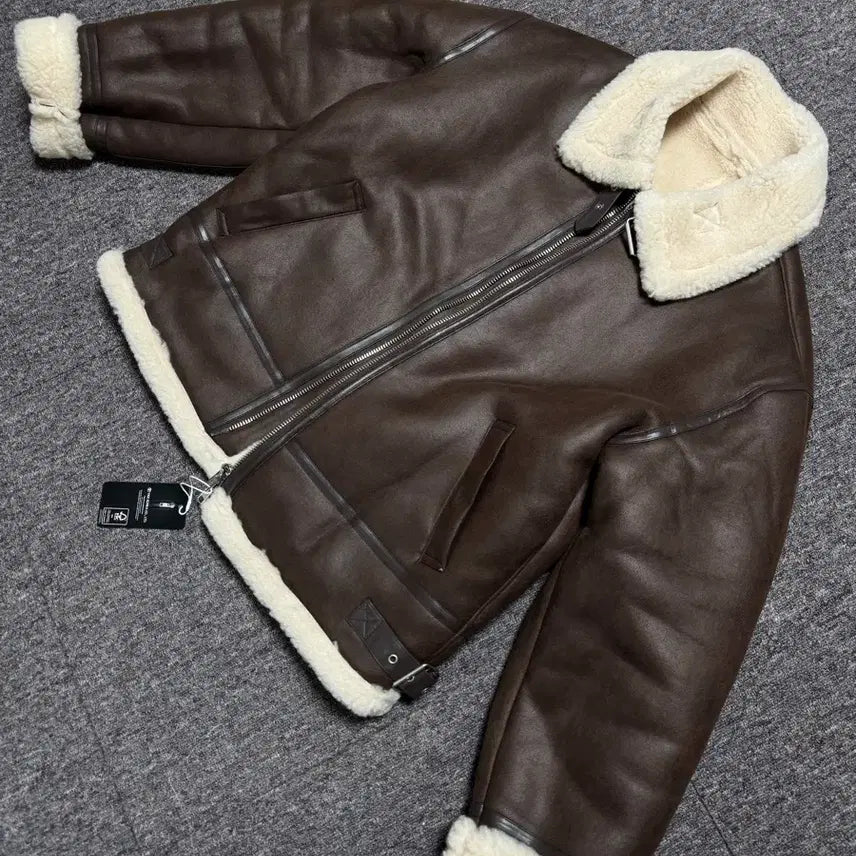 [BUNJANG] Suede Brown Mustang Jacket / 무스탕
