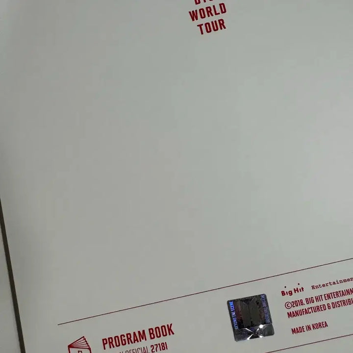 [BUNJANG] BTS Love Yourself Concert Program Book / 방탄 럽셀콘 프로그램북 판매
