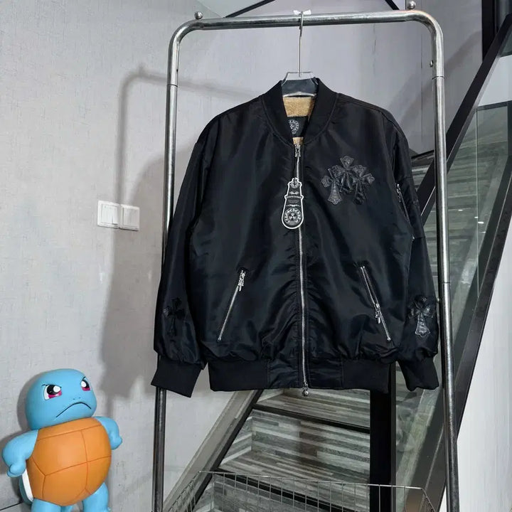 [BUNJANG] Chrome Hearts Big Logo Black Jacket / 크롬하츠 자켓 빅로고 남성 블랙 십자로고