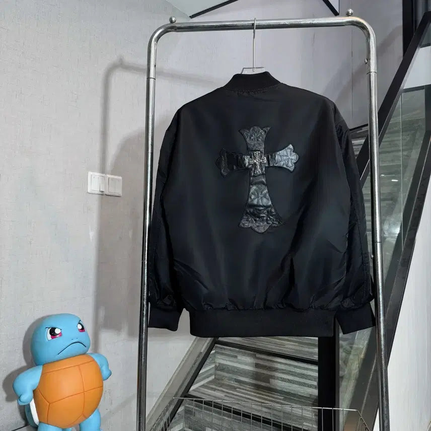 [BUNJANG] Chrome Hearts Big Logo Black Jacket / 크롬하츠 자켓 빅로고 남성 블랙 십자로고