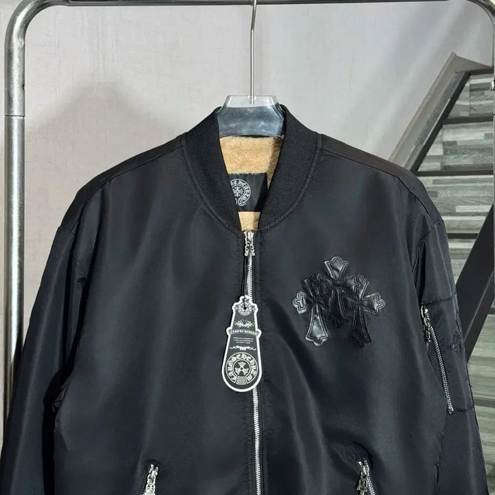 [BUNJANG] Chrome Hearts Big Logo Black Jacket / 크롬하츠 자켓 빅로고 남성 블랙 십자로고