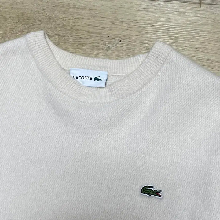 [BUNJANG] Lacoste Ivory Knit Sweater / 라코스테 아이보리 니트 교신