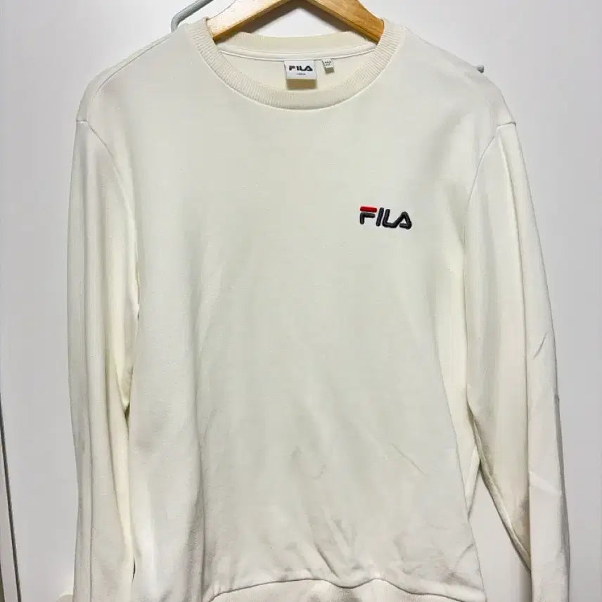 [BUNJANG] Fila Small Logo Sweatshirt / 사이즈 REG) 휠라 스몰 로고 맨투맨