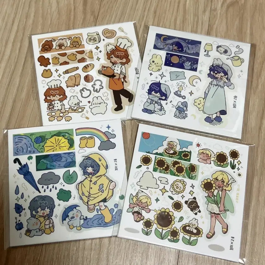[BUNJANG] Assorted Sticker Set / 다꾸 스티커 4종 일괄