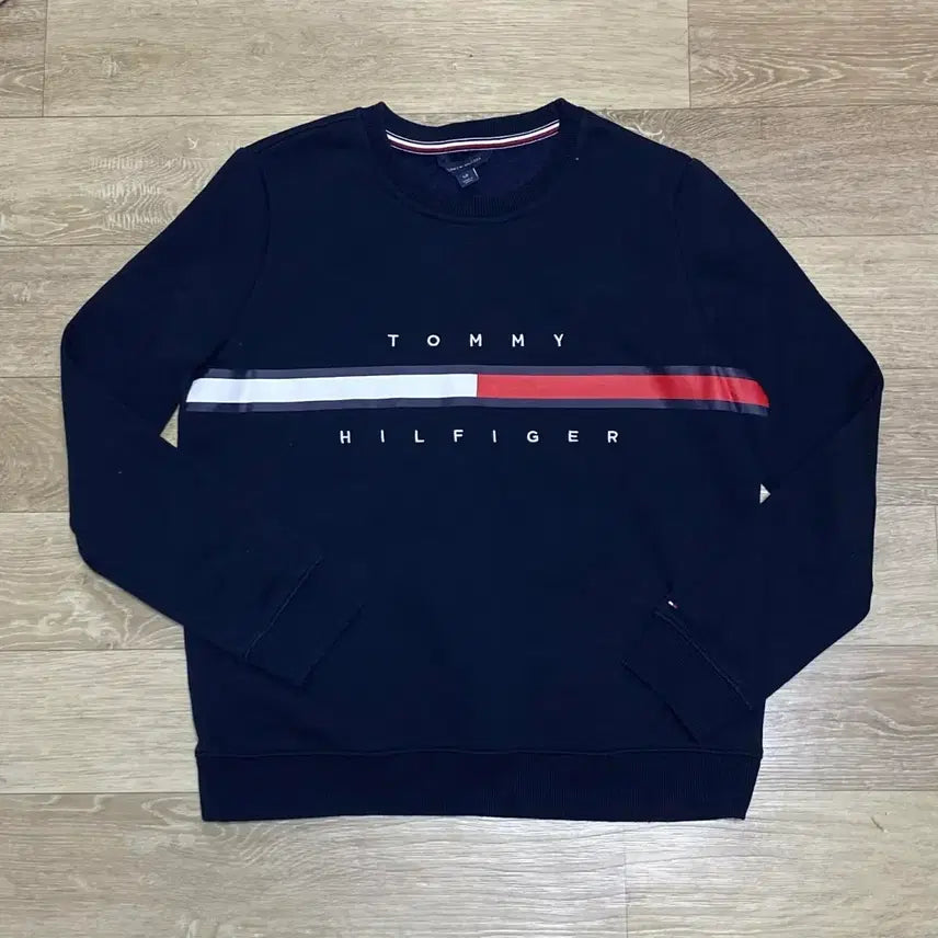 [BUNJANG] Tommy Hilfiger Navy Logo Sweatshirt / 타미힐피거 네이비 로고 맨투맨 교신