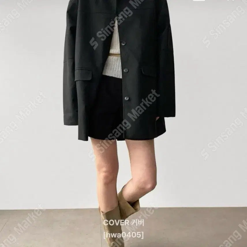 [BUNJANG] Trench Coat (New) - Beige/Black / 트렌치 자켓(새상품)팔로우특가