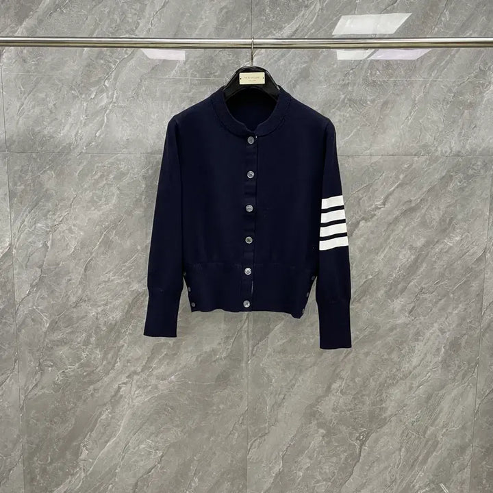 [BUNJANG] Thom Browne 4-Bar Navy Wool Cardigan / 톰브라운 가디건 4바 남녀사이즈 울 봄 시즌 네이베 색상