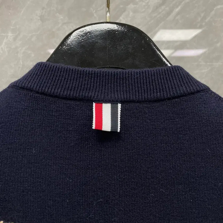 [BUNJANG] Thom Browne 4-Bar Navy Wool Cardigan / 톰브라운 가디건 4바 남녀사이즈 울 봄 시즌 네이베 색상