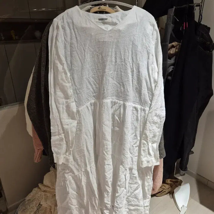 [BUNJANG] RAINDROP White Long Dress (Unworn) / 미착용) 국내제작 RAINDROP 화이트 롱 원피스