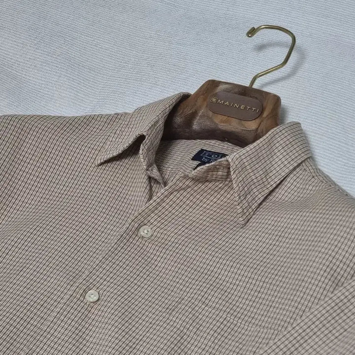 [BUNJANG] Polo Ralph Lauren Merino Cotton Beige Check Shirt / 폴로 랄프로렌 메리노 코튼 베이지 체크 셔츠
