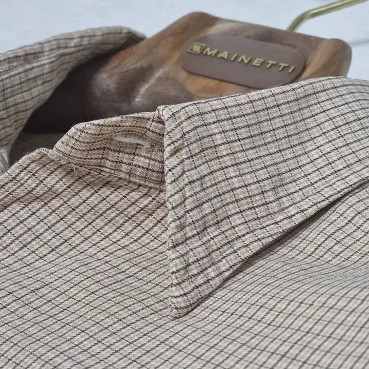 [BUNJANG] Polo Ralph Lauren Merino Cotton Beige Check Shirt / 폴로 랄프로렌 메리노 코튼 베이지 체크 셔츠