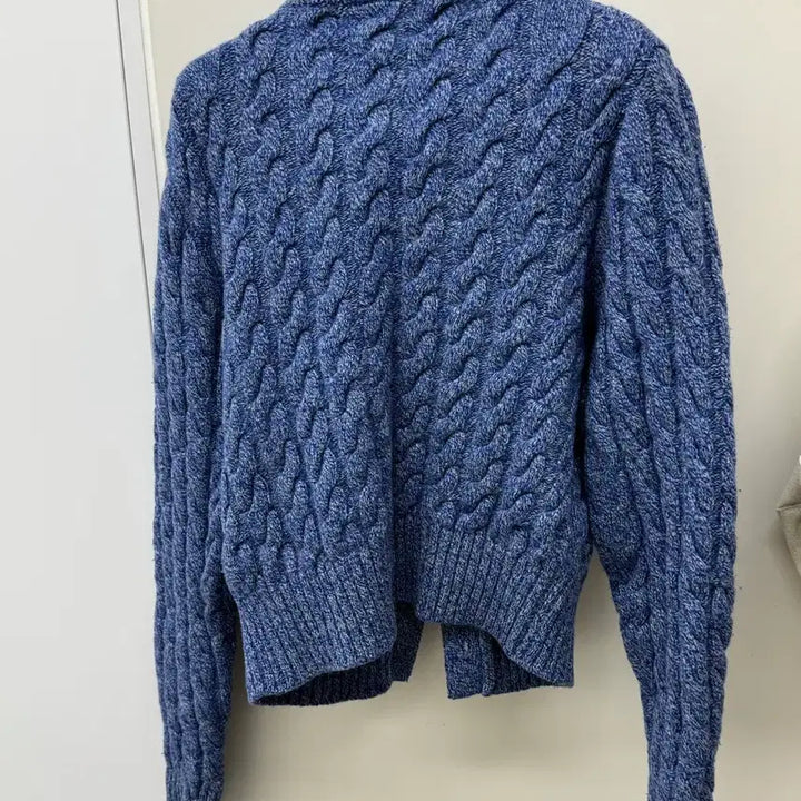 [BUNJANG] MOONDAL Cable Knit Mock Neck Cardigan / 문달 모크넥 케이블 가디건 MOONDAL