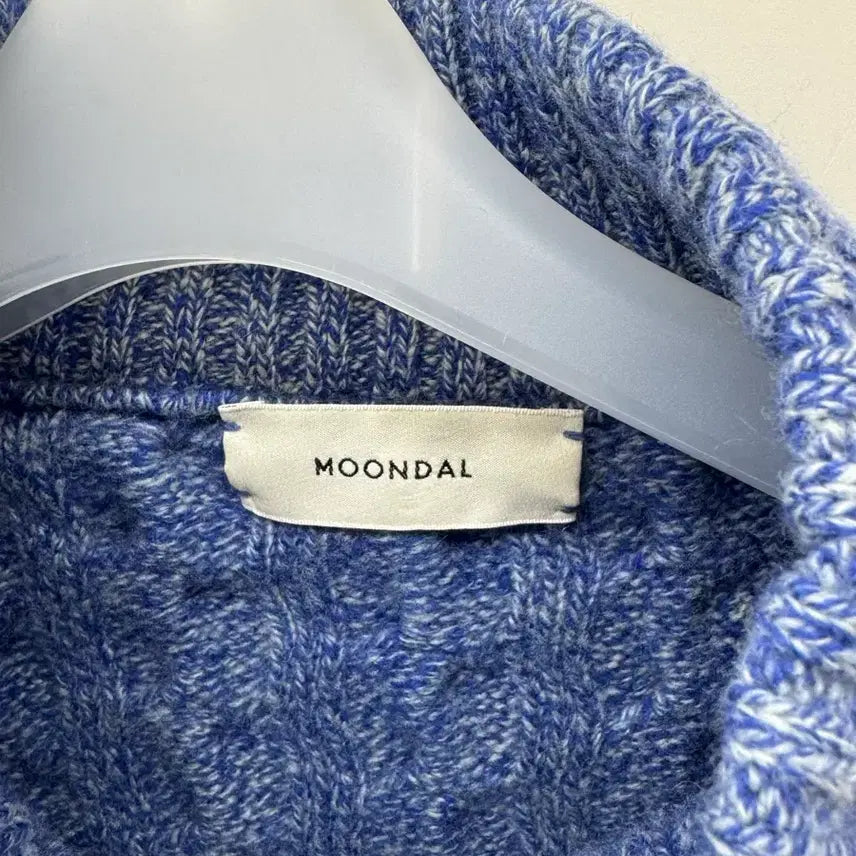 [BUNJANG] MOONDAL Cable Knit Mock Neck Cardigan / 문달 모크넥 케이블 가디건 MOONDAL