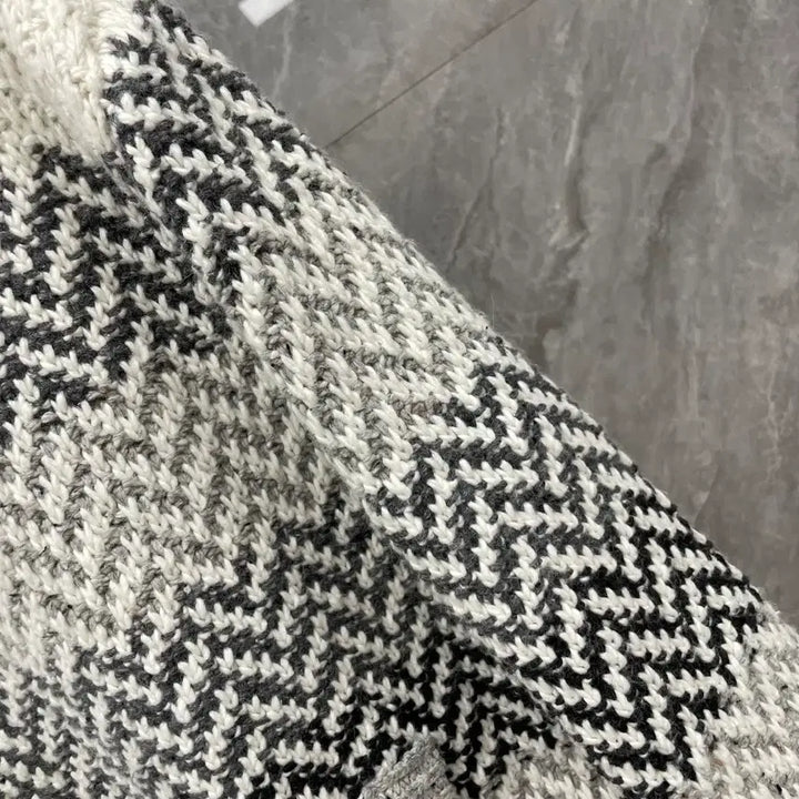 [BUNJANG] Thom Browne Wool Knit 4-Bar Zip-Up / 톰브라운 울 니트 4바 집업 스트라이프