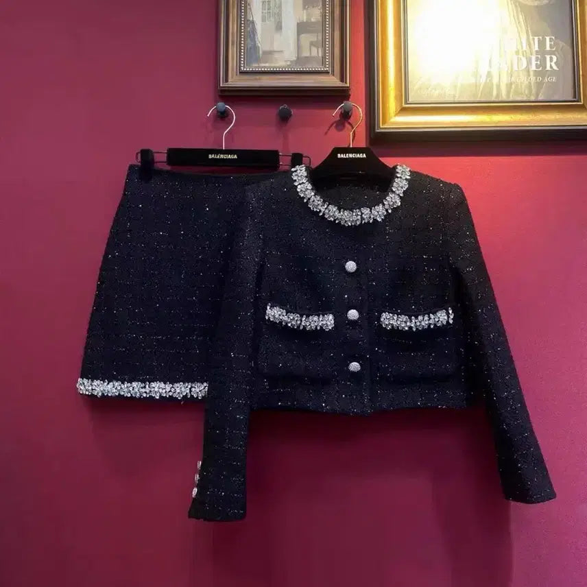 [BUNJANG] Tweed Two-Piece Set / 고급 트위드 투피스 세트 40만원대