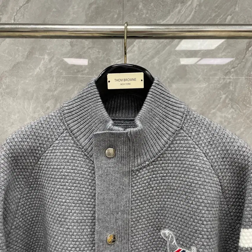 [SOLD OUT] 톰브라운 4바 울 코트 집업 니트 자켓
