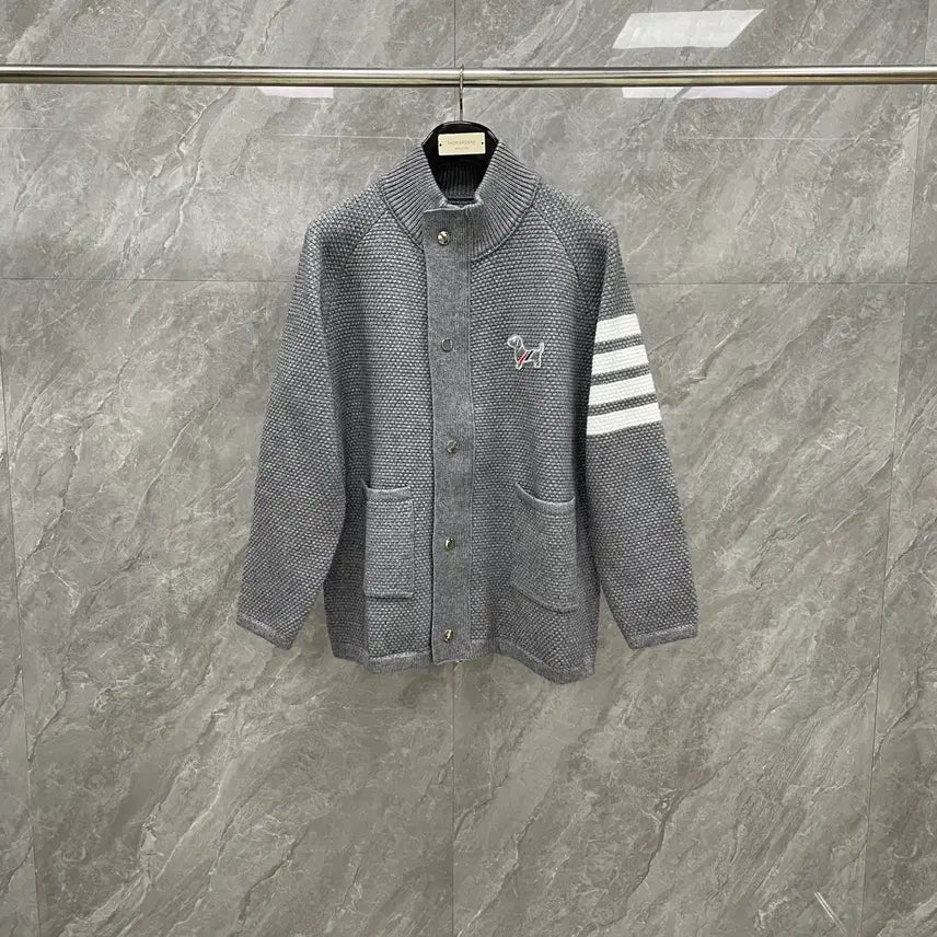 [SOLD OUT] 톰브라운 4바 울 코트 집업 니트 자켓