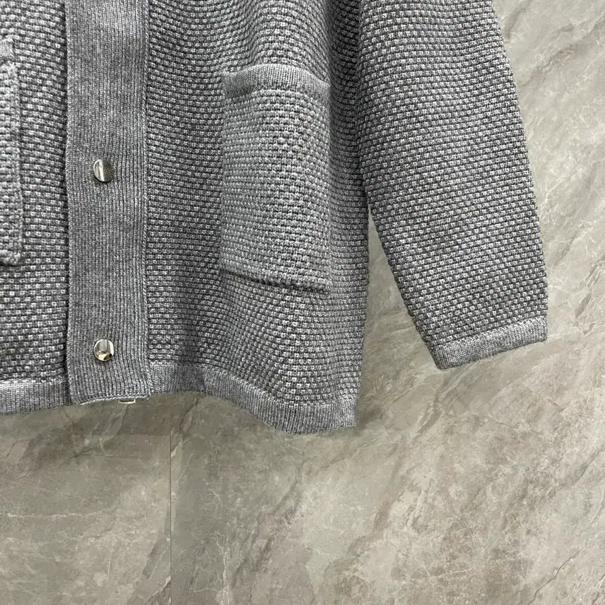 [SOLD OUT] 톰브라운 4바 울 코트 집업 니트 자켓