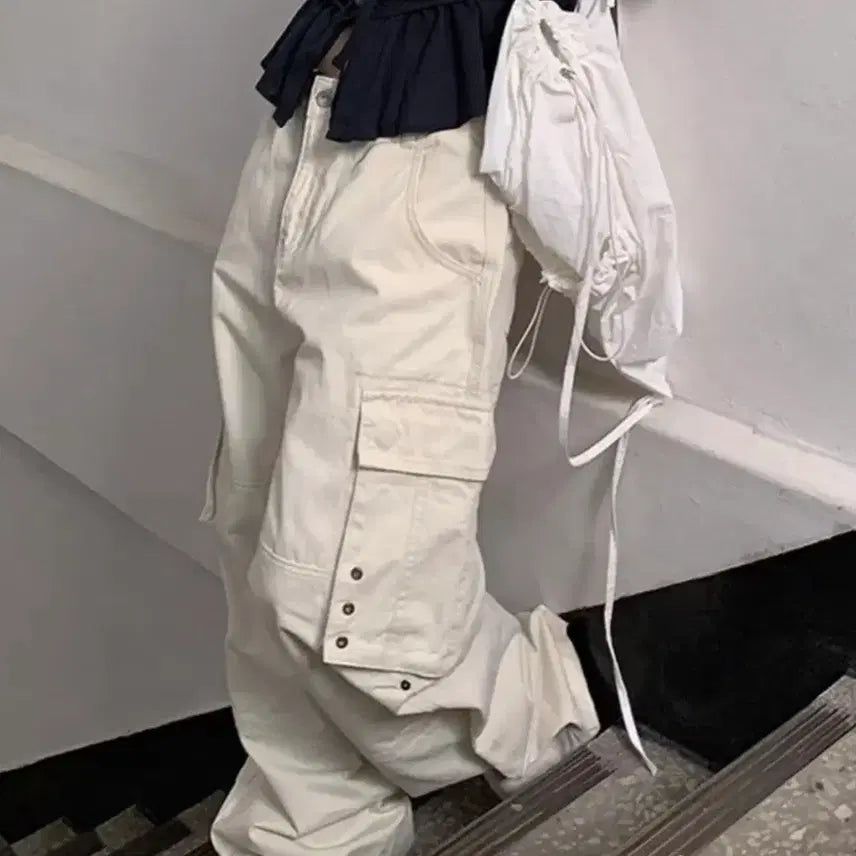[SOLD OUT] 에이블리 카고 와이드 코튼 팬츠