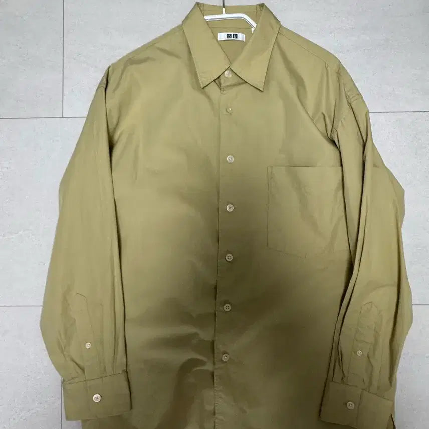 [BUNJANG] Uniqlo U Oversized Shirt (M) Khaki / 유니클로U 오버사이즈 셔츠 M 카키