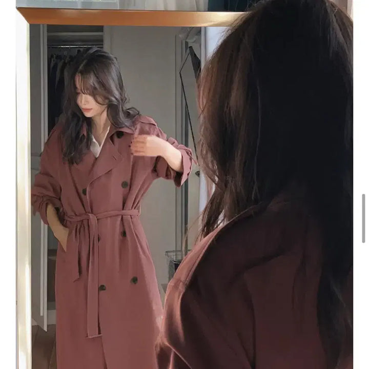 [BUNJANG] Slow and Trench Coat Marsala Color / 슬로우앤드 트렌치코트 마르살라컬러 미착용