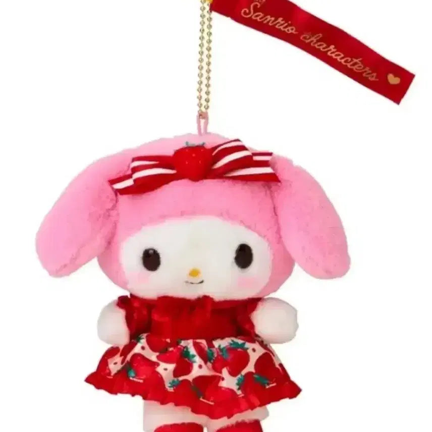 [BUNJANG] Sanrio My Melody 50th Anniversary Mascot Keyring / 마이멜로디 이치고신문 50주년 마스코트 인형키링