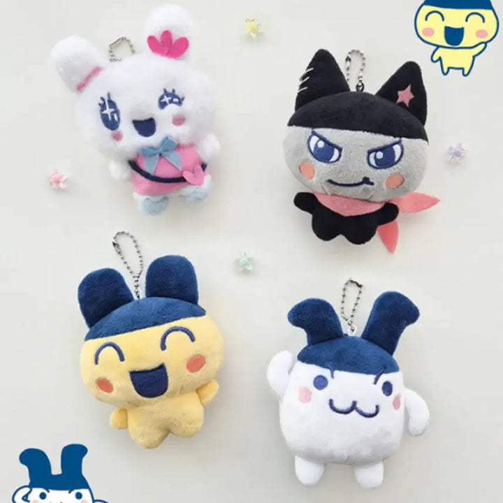 [BUNJANG] Tamagotchi Mamechi Mimitchi Kuromamechi Plush Keyring / 다마고치 봉제 인형 키링 - 마메치 미미치 쿠로마메치