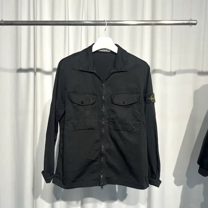 [BUNJANG] Stone Island Overshirt Black M / [24FW/새상품급] 스톤아일랜드 오버셔츠 블랙 M