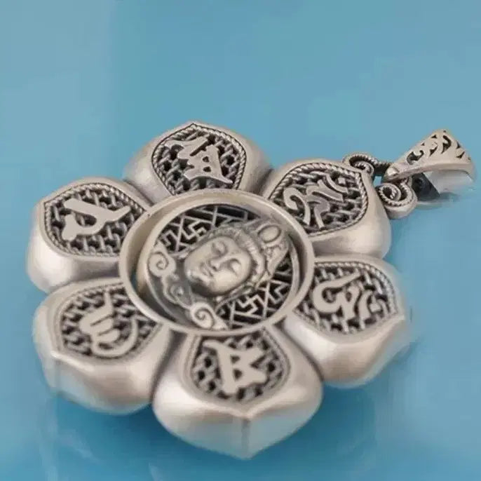 [BUNJANG] Tibetan Avalokiteshvara Flower Pendant Necklace / 티베트 관세음보살 플라워 펜던트 목걸이/고리